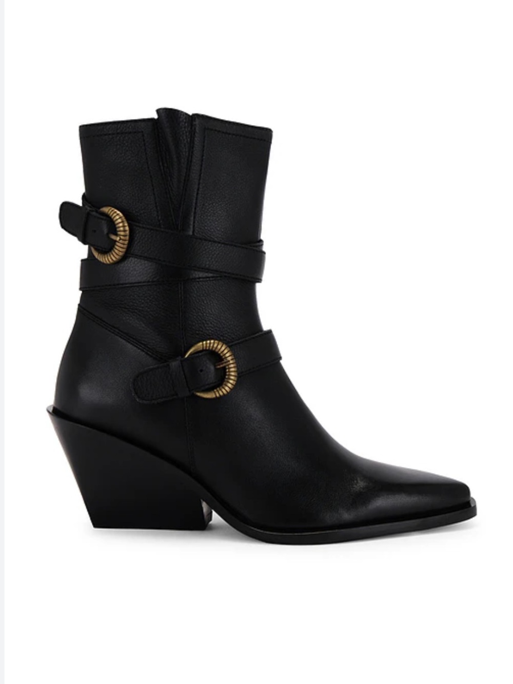 Seychelles Speak Up Black Leather Buckled Boots New! - Picture 6 of 13